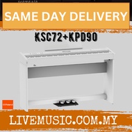 Roland KPD-90 + KSC-72 Original Stand Design For FP-60x Digital Piano - White ( KPD90 / KSC72 / FP60