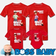 [Adult]  Boss Baby 2 Birthday Theme Family Tee / Tshirt - Free Custom Print Nama 1pc