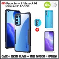 PAKET 4IN1 Case Oppo Reno 5 5G SoftHard Bonus Tempered Glass