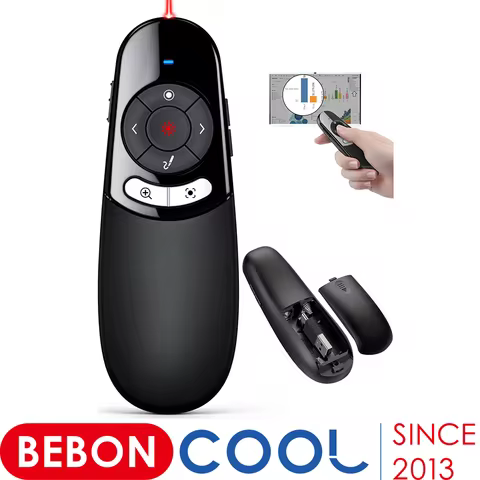 BEBONCOOL Wireless Presenter Remote Control PowerPoint Office 2.4GHz Presentation Clicker for Keynot