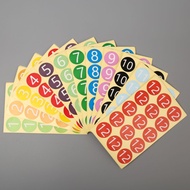 Color Month Number Sticker November Seasonal Classification Label Sticker Adhesive 30mm Round Month 