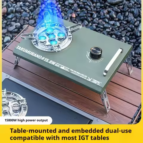 Outdoor Camping Portable Folding Gas Stove Camping Cassette Stove IGT Tabletop Stove Small Cookware 