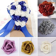 PRESTON Foam Roses 10pcs Blue Roses Bride Bouquet Wedding Party Decor Decoration