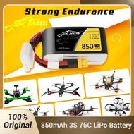 TATTU 3S 850mAh 75C 11.1V LiPo Battery For 150 180 Size Quadcopter FPV Racing Drone with XT30 Plug