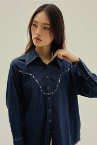 TGDA.CO - เสื้อเชิ้ต Body Girl รุ่น Margot Studded Shirt (พร้อมส่ง)