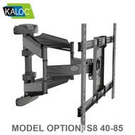 S8 Large &amp; Heavy Duty Full Motion Swivel Wall Mount TV Bracket for 40-85 Inch TVs, Equipped With Six Articulating Arms for Enhanced Stability and Flexible Viewing Options.