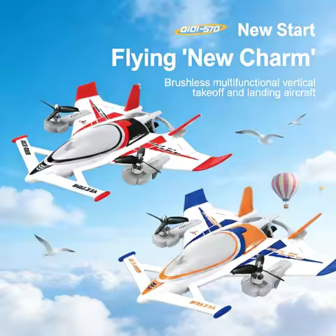 QIDI570 RC Plane 8CH Remote Control Airplane With Brushless Motor 3-Axis Vector Aircraft 3D/6G RC Ch