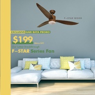[Cheapest DC] Fanco Ceiling Fan F-star with 18W 3 tone led light