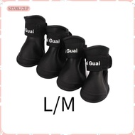 [szxmkj2lp] 4 Pieces Dog Boots Cute Comfortable Pet Waterproof Shoes Dog Paws Cover for Outdoor Hot 