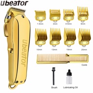 Ubeator Hair cutting machine gold metal barbershop cutter haircut Cordless hair clipper hair trimmer