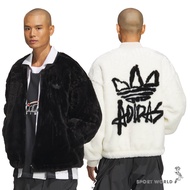 Adidas Plush Jacket Men's Women's Loose Black/White [Sports World] JD3776/JD3777