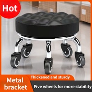 360°Swivel Stool Multi-Purpose Stool Swivel Castor Chair with Caster Wheels Portable Stool for Home 