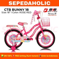 Sepeda Anak Perempuan Bnb Bunny / Erminio Little Pony Ukuran 12 16 18