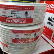 Kabel cctv rg59+power rg59/kabel coacial 100meter