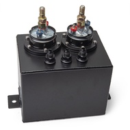 3L BILLET ALUMINUM FUEL SURGE TANK / SURGE TANK + 2PC HIGH QUALITY EXTERNAL 044 FUEL PUMP