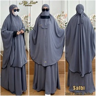 AJE ZAS -/ Dress Jumbo Syar'i Set Code-SALBI Matt Crinkle Airflow