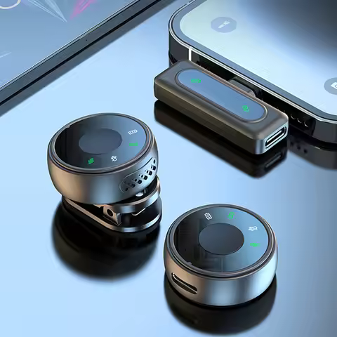 J8 New Wireless Microphone Handheld Microphone Mini Magnetic Collar Clip Microphone for Live Streami