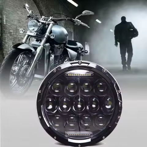 7 Inch Headlight For Motorcycle 7Inch Round DRL Turn Signal Halo LED Headlamp Electra Street Glide R