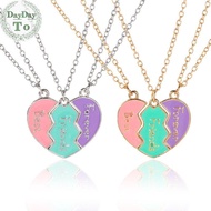 DayDayTo Best Friend Necklaces For 3 Matching Heart Pendant Magnetic Bff Friendship Necklace sg