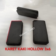 KARET KAKI HOLLOW 3x6 PADAT | KARET KAKI MEJA RAK KURSI BESI HOLLOW