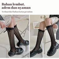 kaos kaki stoking wanita panjang tinggi bawah lutut - Kaus kaki tipis remaja dewasa Women socks kore