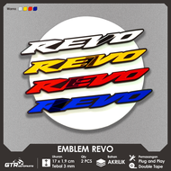 GTR Emblem Revo 2 PCS Logo Timbul Revo Fit Aksesoris Motor Revo X Revo Absolute