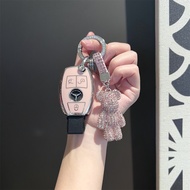 TPU Car Key Case Cover for Mercedes Benz E C S GLC Class E200 E400 E63 W213 S550 S560 C260 A200 Key 