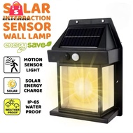 RSS_ Warm LED Solar Wall Light Outdoor Lighting Motion Sensor Automatic Night Light Lampu Solar Dind