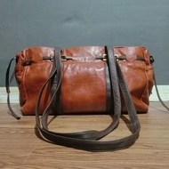 Women's Tote Bag Long Handle Genuine Leather Second Branded