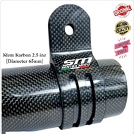 Klem Knalpot Karbon Ninja R RR Ss Bracket Knalpot Karbon Breket Gantungan Knalpot Karbon Asli