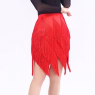 Yishang Dance Latin Dance Tassel Skirt Womens Performance Skirt Three Steps Jitterbug Skirt Square D