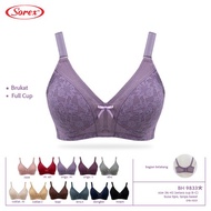 Sorex 9833 Bra | Thin Foam Bra Without Wire 3 Hooks Equivalent to Cup BC Full Cup Brocade - Kshop