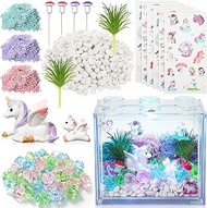 Hollowfly Light up Unicorn Terrarium Kit for Girls Boys, Aquarium Tank Kit with LED Lighting Light up Unicorn Terrarium DIY Kit for Girls Boys Arts and Crafts Full Set Supplies Unicorn Birthday Gifts