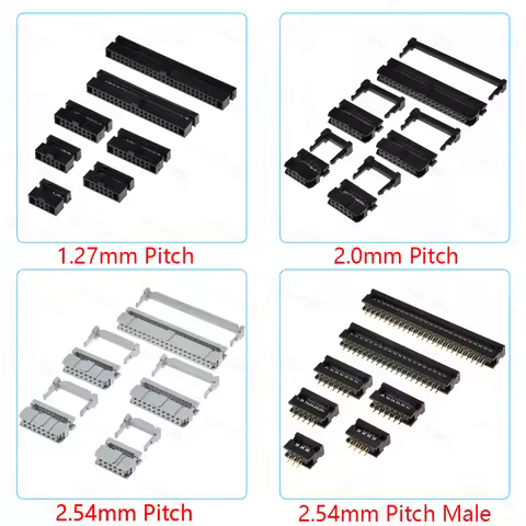 5/10Pcs 1.27/2.0/2.54mm Fc-6/8/10/12/14/16/20/30/40/50/64 Pin/P Female Plug DownLoad Cable Connector