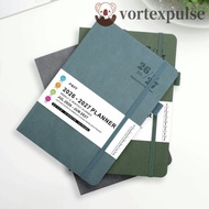 VORTEXPULSE Agenda Planner Notebook, English Convenient 2026-2027 Schedule Book, Week Planner Thick 