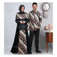 BAJU BUTIK PESTA COUPLE KEBAYA MODERN SABENA HITAM BATIK XL MEWAH