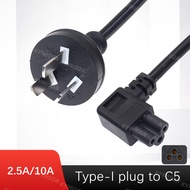 Australia SAA Angled to IEC320 C5 Adapter Power Cord, H05VV-F 3G 0.75mm ,SAA standard Type I power l