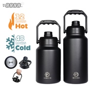 WRRKEN Insulated Vacuum Tumbler Water Bottle with Handle Stainless Steel Big Size 2L 3L