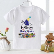 Free Add Name Didi and Friends Birthday T Shirt Number 1-6 Didi Friends Cartoon Birthday Wear Shirt