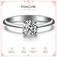 FANCIME Moissanite 14k White Gold Ring