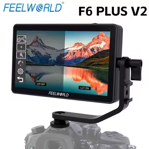 FEELWORLD F6 PLUS V2 6 Inch Camera DSLR Field Monitor 3D LUT Touch Screen IPS FHD 1920x1080 Video Fo