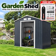Ready Stock Outdoor Garden Storage Metal Shed Backyard Storage Garden Shed Large Setor Laman Besar C