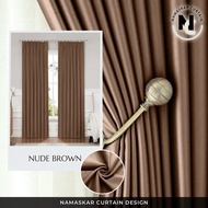 namaskar.curtain - Iris Hook/Eyelet Blackout Curtain - Code 35 (170cm-400cm)