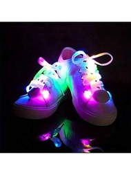 1對發光鞋帶,3種模式顏色變換閃爍led鞋帶,適用於兒童運動鞋、男女運動鞋,夜光led運動鞋帶,適合萬聖節、聖誕節和生日派對