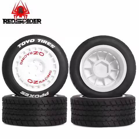 RED SPDIER Plastic Wheel Rubber Tire Tyre for 1/14 Scale RC Car Tamiya M03 M04 M05 MB01 MF01 XM01 SW