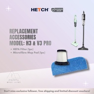 Accessories Hepa Filter + Mop Pad - HETCH H3/V3 Pro Handheld Vacuum Cleaner & Mop HVC-1417-HC-02 & 1