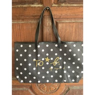 again b Shopping Bag Black White Dots Size 17x 20x3