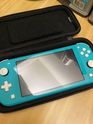 Switch Lite湖水藍行貨+Mon貼+正牌Nintendo黑色盒（連 動物森友會game）