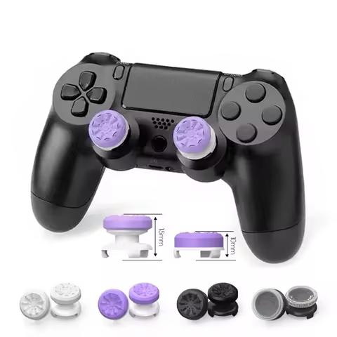 2Pcs Hand Grip Extenders Caps for PS4 PS5 Game Controller Gamepad Thumb Stick Grips High/Low Rise Co