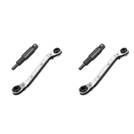 2X Hvac Service Wrench Air Conditioner Valve Ratchet Wrench (1/4Inch 3/8Inch 3/16Inch 5/16Inch) with